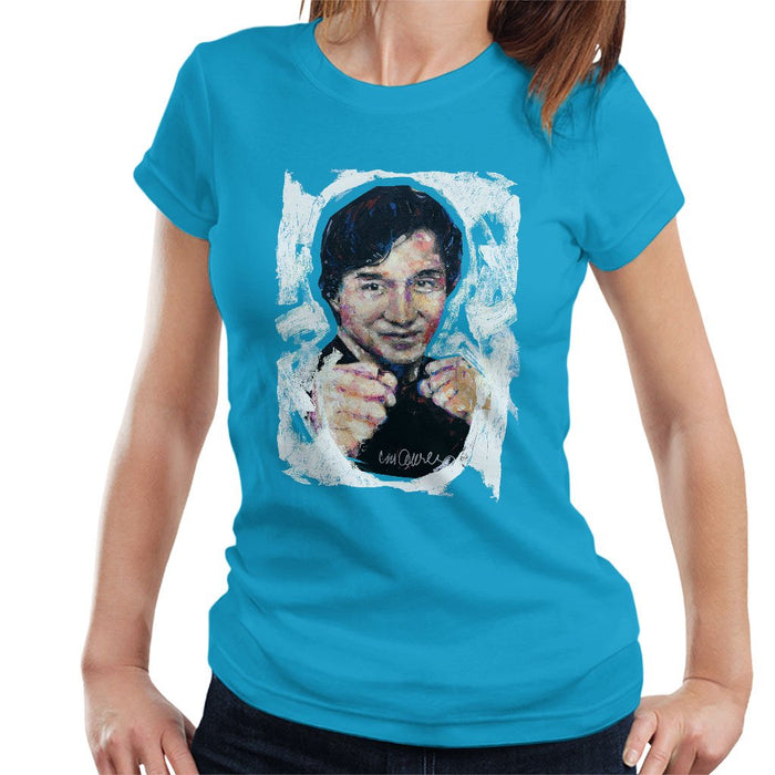 Sidney Maurer Original Portrait Of Jackie Chan Womens T-Shirt - Womens T-Shirt