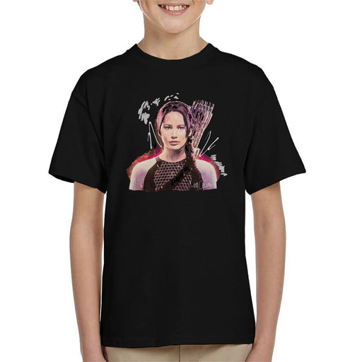 Sidney Maurer Original Portrait Of Jennifer Lawrence Hunger Games Kids T-Shirt - Kids Boys T-Shirt