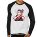 Sidney Maurer Original Portrait Of Jennifer Lawrence Hunger Games Mens Baseball Long Sleeved T-Shirt - Mens Baseball Long Sleeved T-Shirt