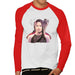 Sidney Maurer Original Portrait Of Jennifer Lawrence Hunger Games Mens Baseball Long Sleeved T-Shirt - Mens Baseball Long Sleeved T-Shirt