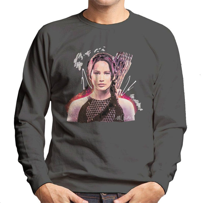 Sidney Maurer Original Portrait Of Jennifer Lawrence Hunger Games Mens Sweatshirt - Mens Sweatshirt