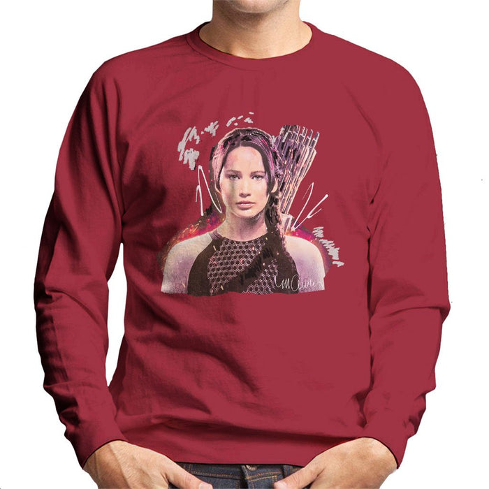 Sidney Maurer Original Portrait Of Jennifer Lawrence Hunger Games Mens Sweatshirt - Mens Sweatshirt