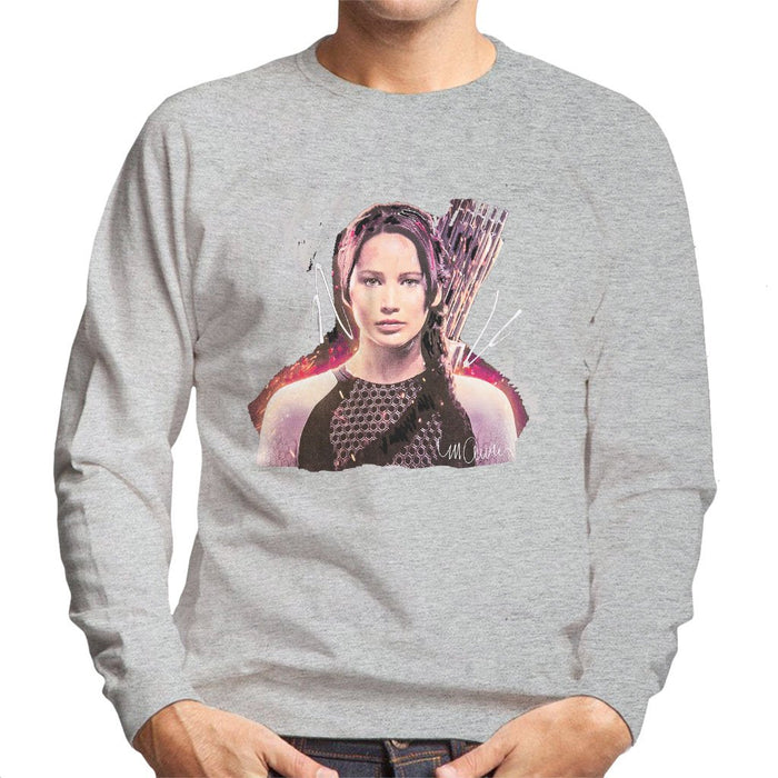 Sidney Maurer Original Portrait Of Jennifer Lawrence Hunger Games Mens Sweatshirt - Mens Sweatshirt