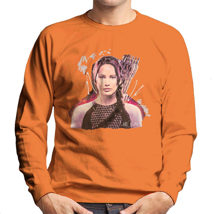 Sidney Maurer Original Portrait Of Jennifer Lawrence Hunger Games Mens Sweatshirt - Mens Sweatshirt