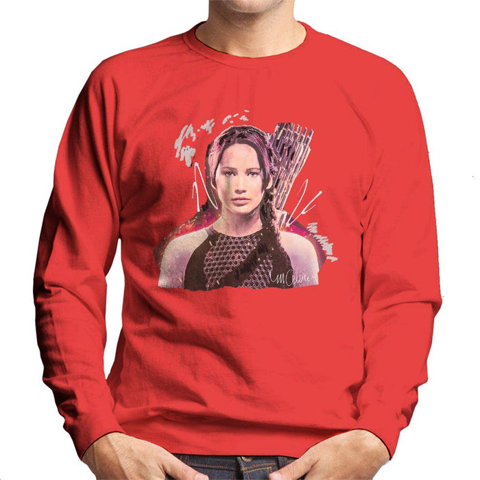 Sidney Maurer Original Portrait Of Jennifer Lawrence Hunger Games Mens Sweatshirt - Mens Sweatshirt