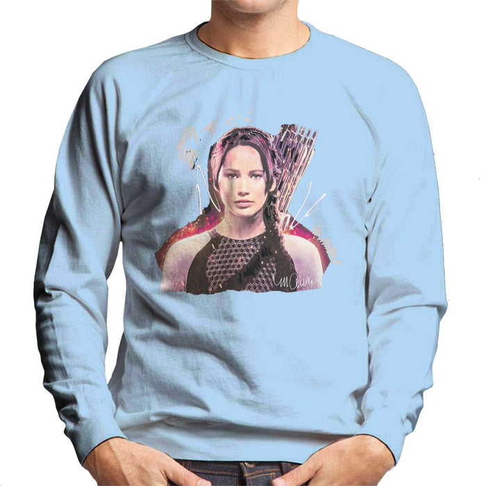 Sidney Maurer Original Portrait Of Jennifer Lawrence Hunger Games Mens Sweatshirt - Mens Sweatshirt