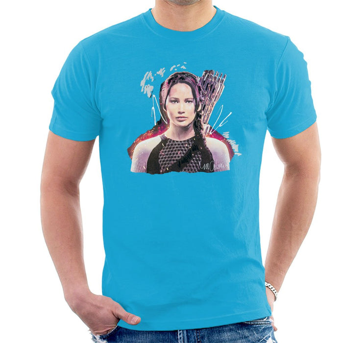 Sidney Maurer Original Portrait Of Jennifer Lawrence Hunger Games Mens T-Shirt - Mens T-Shirt