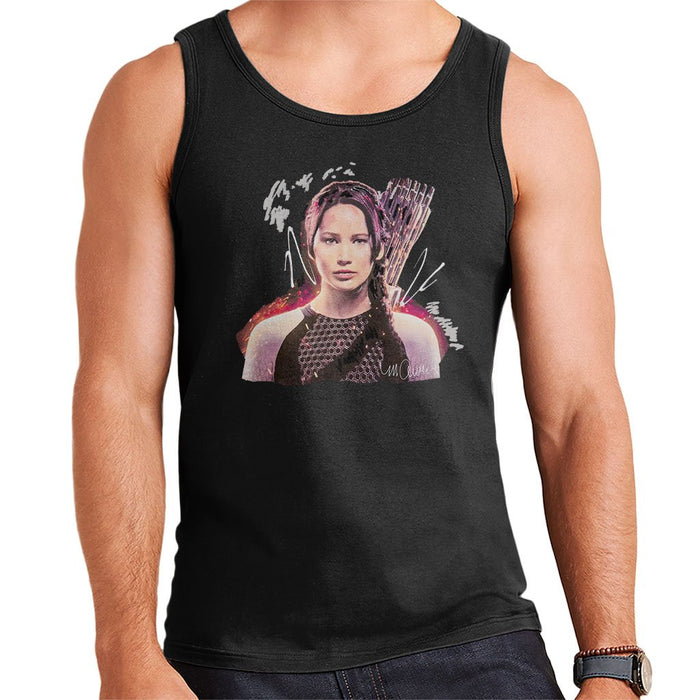 Sidney Maurer Original Portrait Of Jennifer Lawrence Hunger Games Mens Vest - Mens Vest