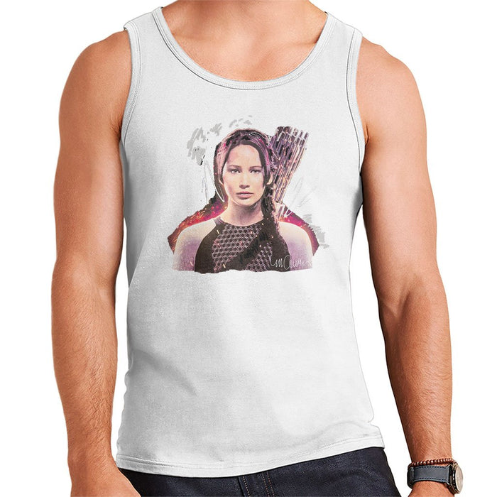 Sidney Maurer Original Portrait Of Jennifer Lawrence Hunger Games Mens Vest - Mens Vest