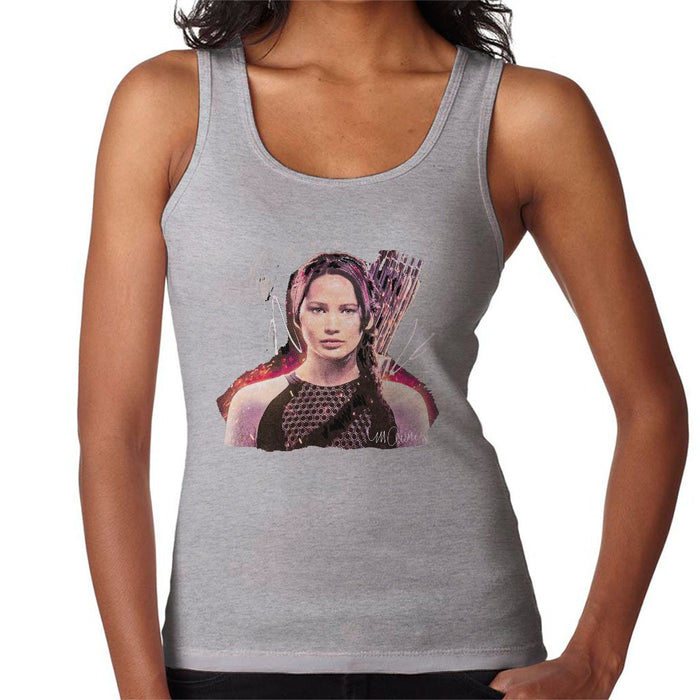 Sidney Maurer Original Portrait Of Jennifer Lawrence Hunger Games Womens Vest - Womens Vest