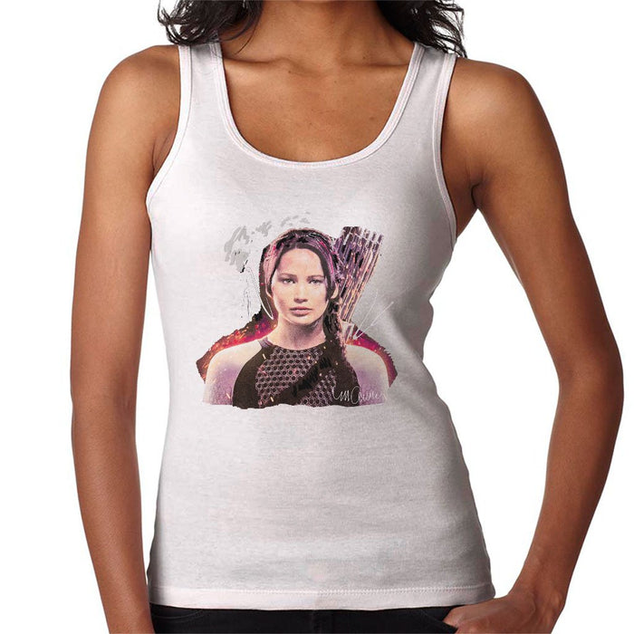 Sidney Maurer Original Portrait Of Jennifer Lawrence Hunger Games Womens Vest - Womens Vest