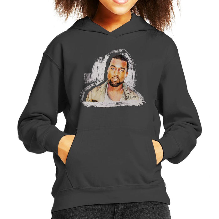 Sidney Maurer Original Portrait Of Kanye West Kids Hooded Sweatshirt - Kids Boys Hooded Sweatshirt