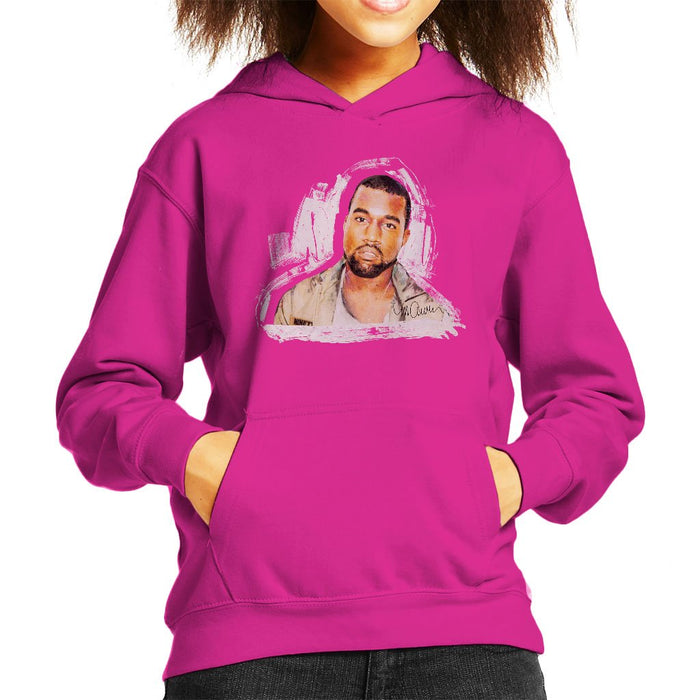 Sidney Maurer Original Portrait Of Kanye West Kids Hooded Sweatshirt - Kids Boys Hooded Sweatshirt
