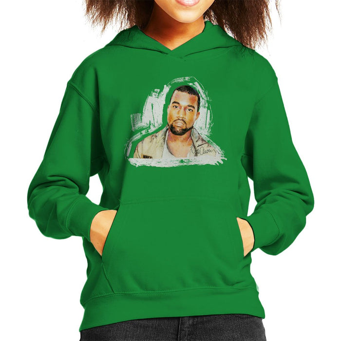 Sidney Maurer Original Portrait Of Kanye West Kids Hooded Sweatshirt - Kids Boys Hooded Sweatshirt