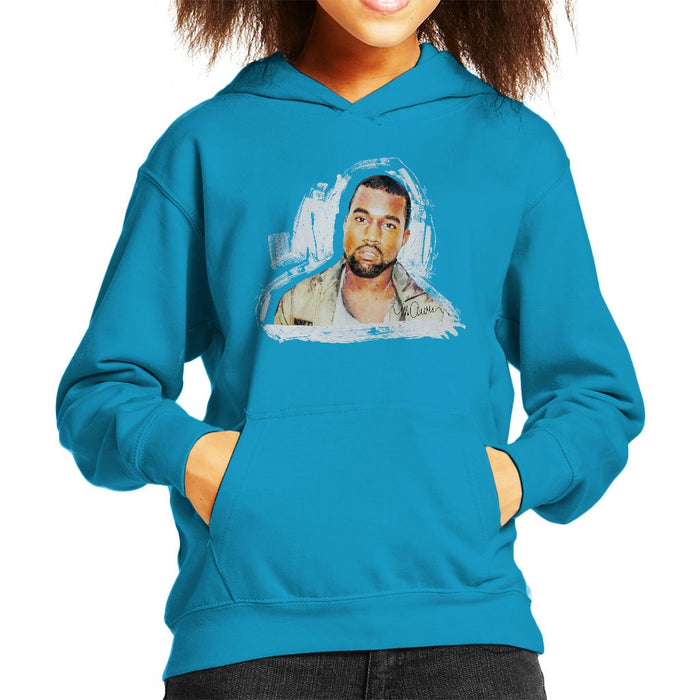 Sidney Maurer Original Portrait Of Kanye West Kids Hooded Sweatshirt - Kids Boys Hooded Sweatshirt