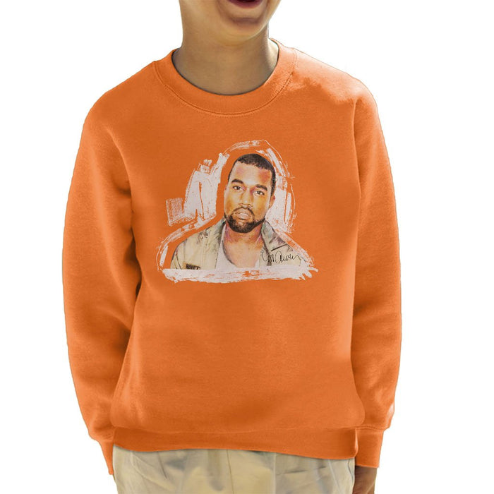 Sidney Maurer Original Portrait Of Kanye West Kids Sweatshirt - Kids Boys Sweatshirt