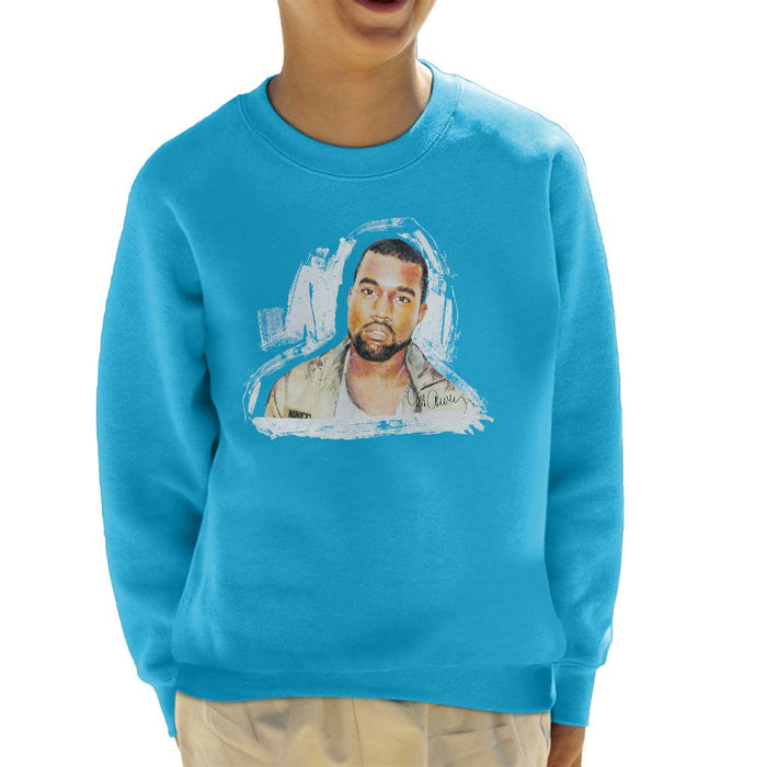 Sidney Maurer Original Portrait Of Kanye West Kids Sweatshirt - Kids Boys Sweatshirt