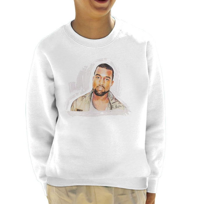 Sidney Maurer Original Portrait Of Kanye West Kids Sweatshirt - Kids Boys Sweatshirt