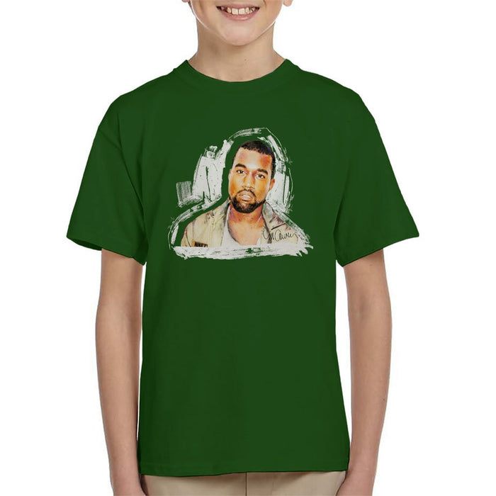 Sidney Maurer Original Portrait Of Kanye West Kids T-Shirt - Kids Boys T-Shirt
