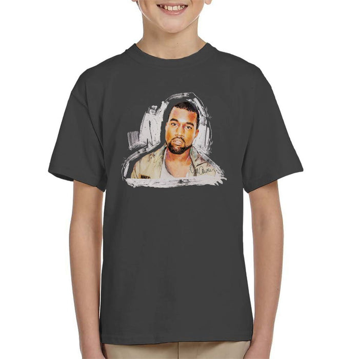 Sidney Maurer Original Portrait Of Kanye West Kids T-Shirt - Kids Boys T-Shirt