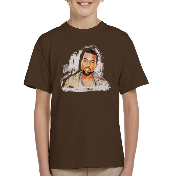 Sidney Maurer Original Portrait Of Kanye West Kids T-Shirt - Kids Boys T-Shirt