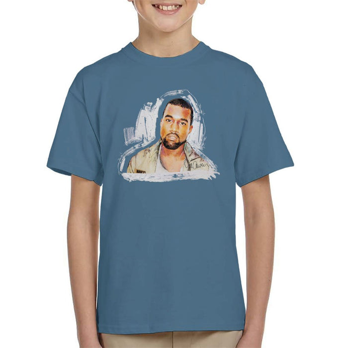 Sidney Maurer Original Portrait Of Kanye West Kids T-Shirt - Kids Boys T-Shirt