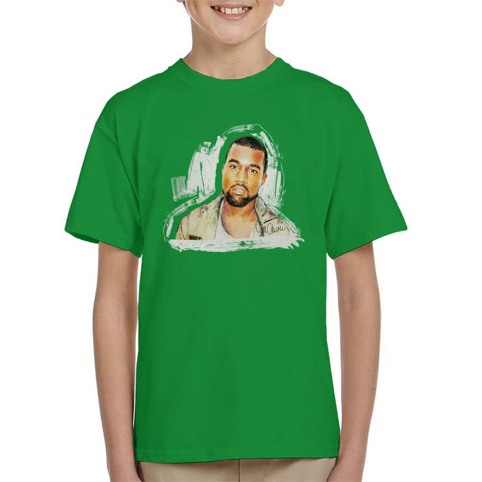 Sidney Maurer Original Portrait Of Kanye West Kids T-Shirt - Kids Boys T-Shirt