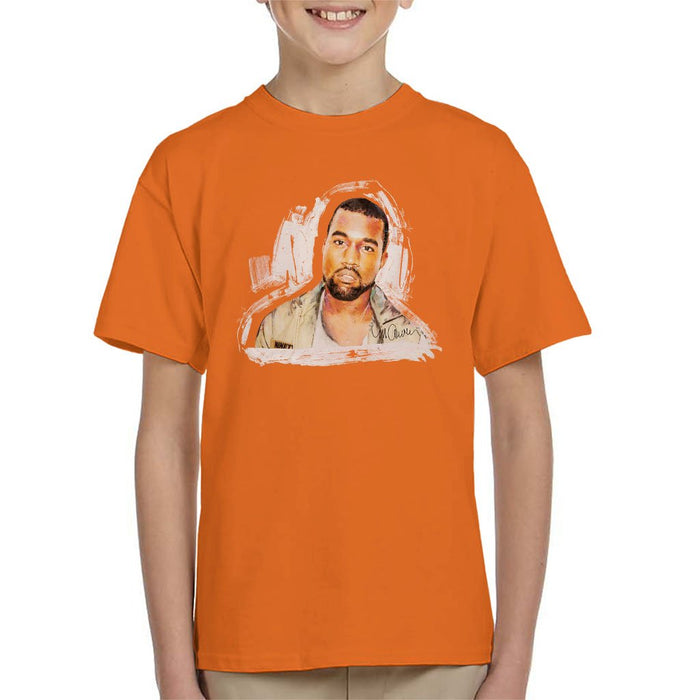 Sidney Maurer Original Portrait Of Kanye West Kids T-Shirt - Kids Boys T-Shirt