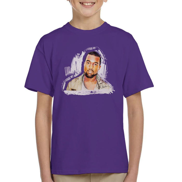 Sidney Maurer Original Portrait Of Kanye West Kids T-Shirt - Kids Boys T-Shirt