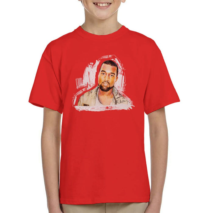 Sidney Maurer Original Portrait Of Kanye West Kids T-Shirt - Kids Boys T-Shirt