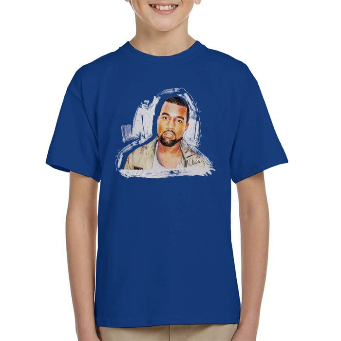Sidney Maurer Original Portrait Of Kanye West Kids T-Shirt - Kids Boys T-Shirt