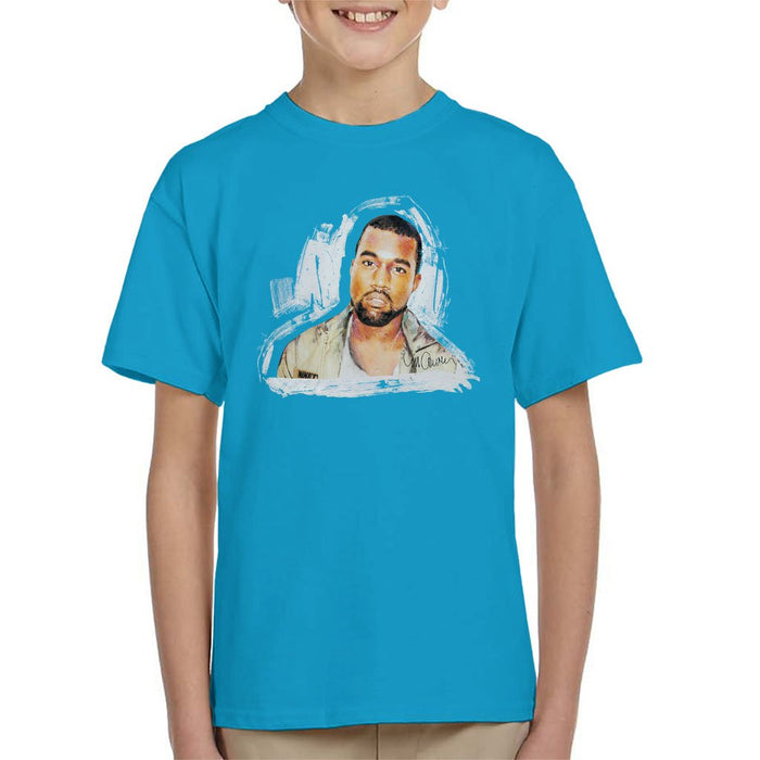 Sidney Maurer Original Portrait Of Kanye West Kids T-Shirt - Kids Boys T-Shirt