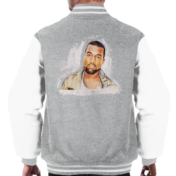 Sidney Maurer Original Portrait Of Kanye West Mens Varsity Jacket - Mens Varsity Jacket