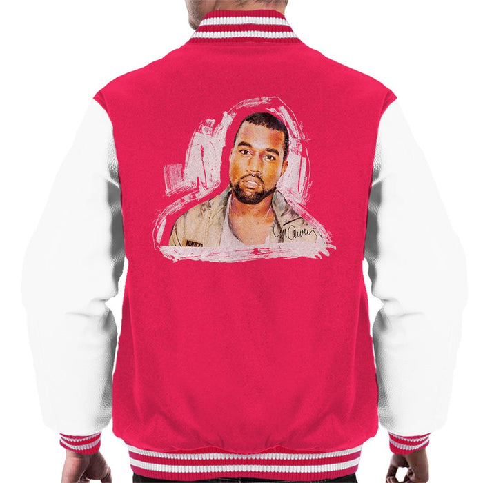 Sidney Maurer Original Portrait Of Kanye West Mens Varsity Jacket - Mens Varsity Jacket