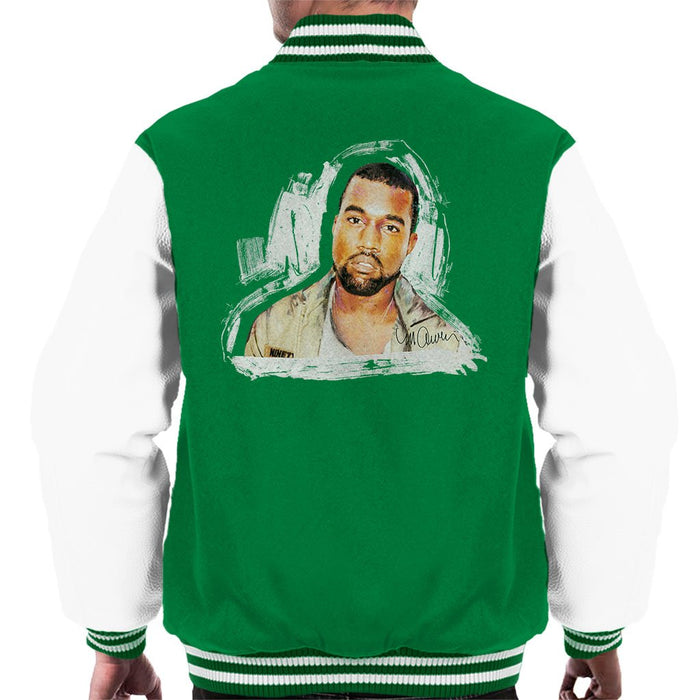 Sidney Maurer Original Portrait Of Kanye West Mens Varsity Jacket - Mens Varsity Jacket