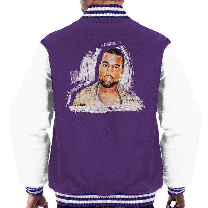 Sidney Maurer Original Portrait Of Kanye West Mens Varsity Jacket - Mens Varsity Jacket