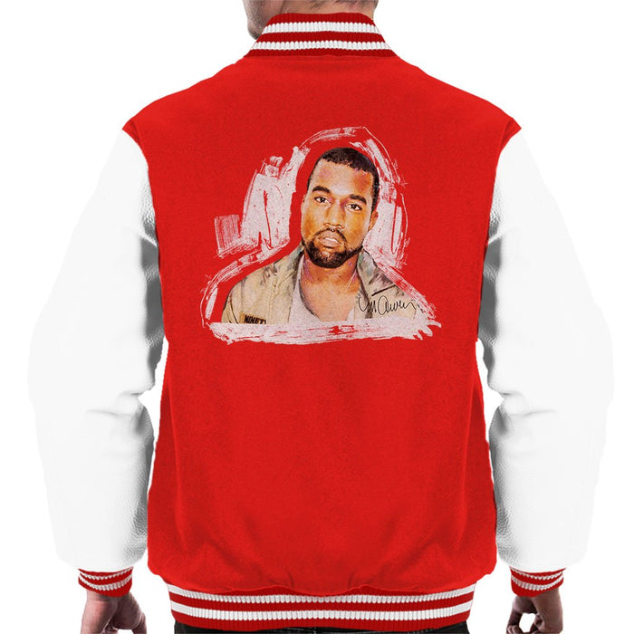 Sidney Maurer Original Portrait Of Kanye West Mens Varsity Jacket - Mens Varsity Jacket