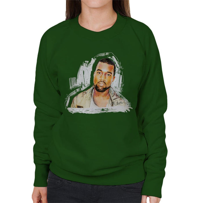 Sidney Maurer Original Portrait Of Kanye West Womens Sweatshirt - Womens Sweatshirt