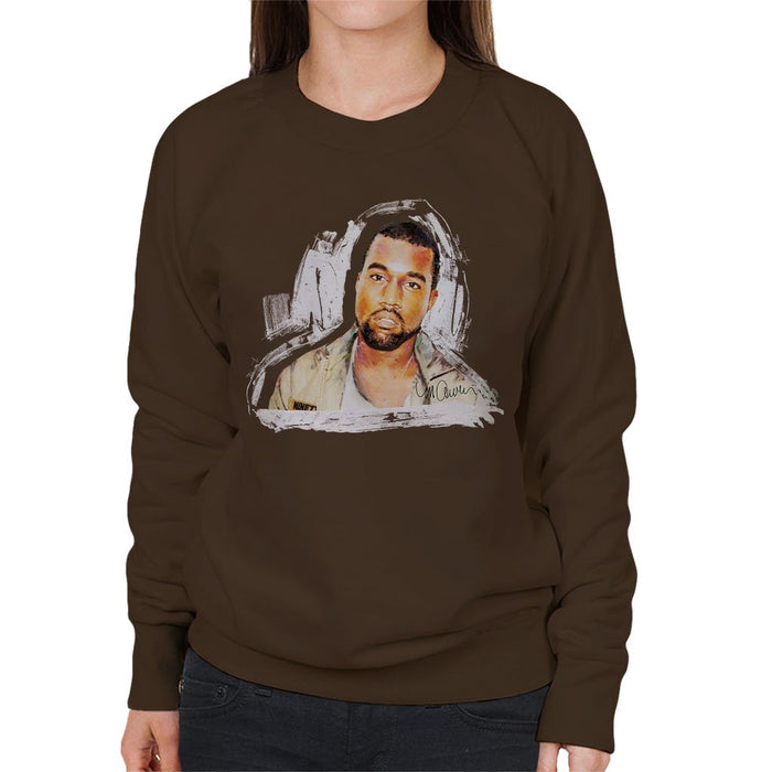 Sidney Maurer Original Portrait Of Kanye West Womens Sweatshirt - Womens Sweatshirt