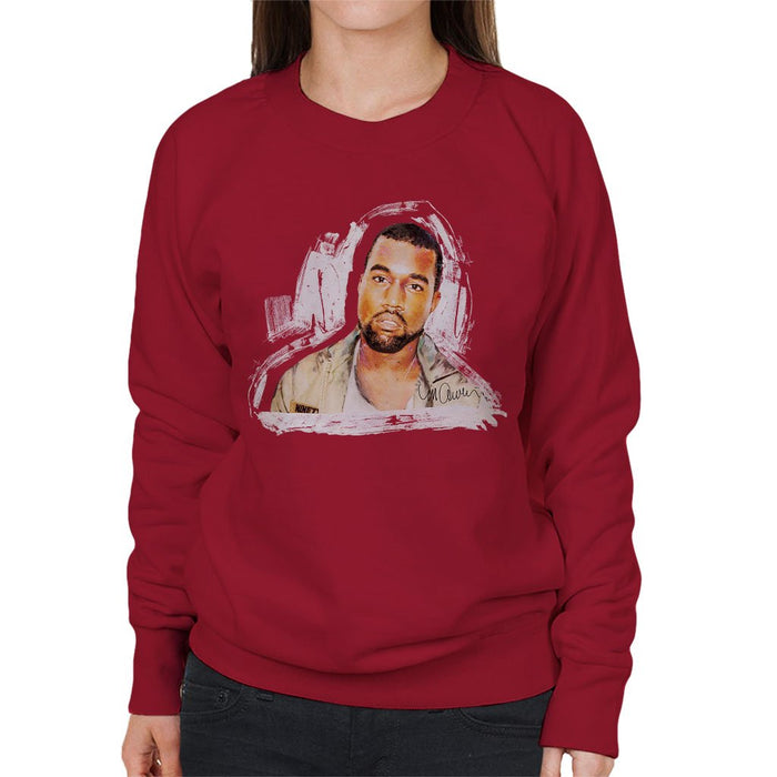 Sidney Maurer Original Portrait Of Kanye West Womens Sweatshirt - Womens Sweatshirt
