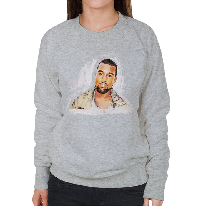 Sidney Maurer Original Portrait Of Kanye West Womens Sweatshirt - Womens Sweatshirt