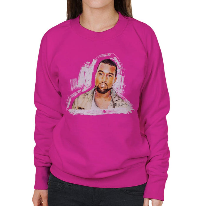 Sidney Maurer Original Portrait Of Kanye West Womens Sweatshirt - Womens Sweatshirt