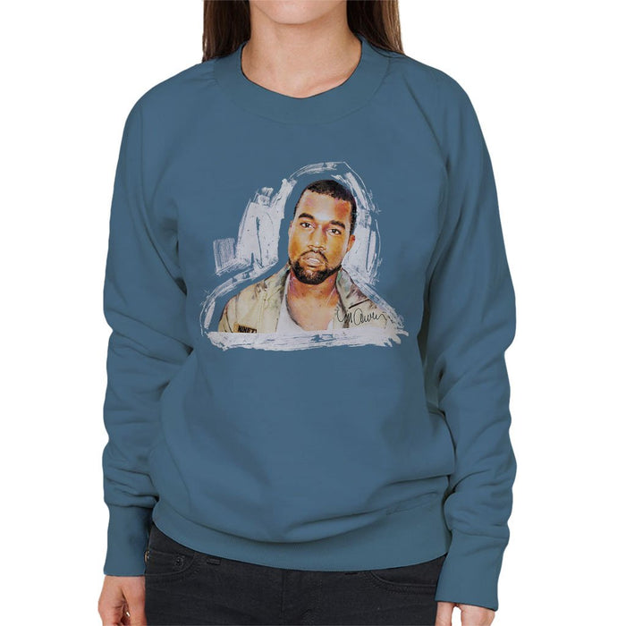 Sidney Maurer Original Portrait Of Kanye West Womens Sweatshirt - Womens Sweatshirt