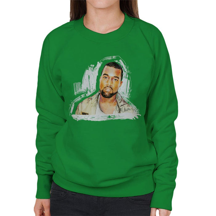 Sidney Maurer Original Portrait Of Kanye West Womens Sweatshirt - Womens Sweatshirt