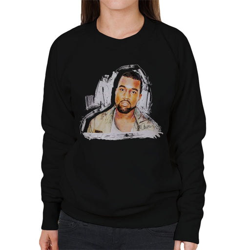 Sidney Maurer Original Portrait Of Kanye West Womens Sweatshirt - Womens Sweatshirt