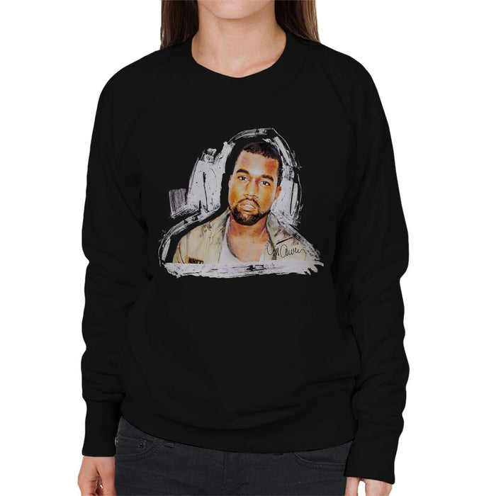 Sidney Maurer Original Portrait Of Kanye West Womens Sweatshirt - Womens Sweatshirt