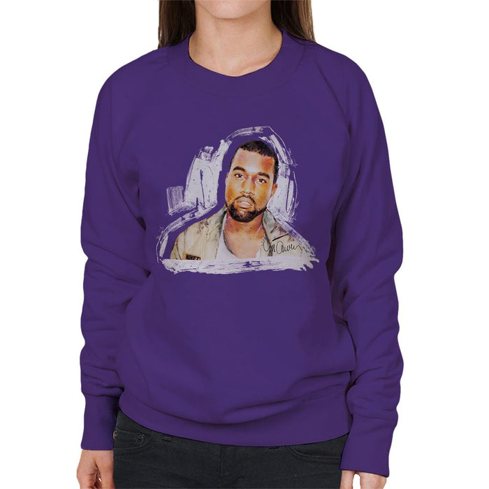 Sidney Maurer Original Portrait Of Kanye West Womens Sweatshirt - Womens Sweatshirt