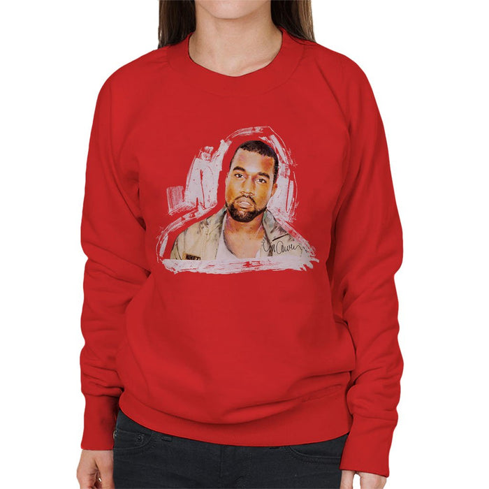 Sidney Maurer Original Portrait Of Kanye West Womens Sweatshirt - Womens Sweatshirt