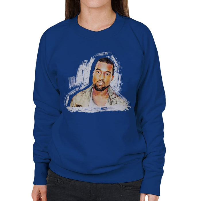 Sidney Maurer Original Portrait Of Kanye West Womens Sweatshirt - Womens Sweatshirt