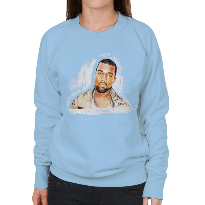 Sidney Maurer Original Portrait Of Kanye West Womens Sweatshirt - Womens Sweatshirt